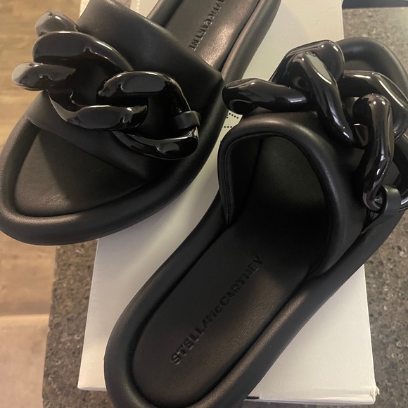 Stella McCartney x Adidas Stella-Lette Slides Sandals Black  Stella McCartney slides